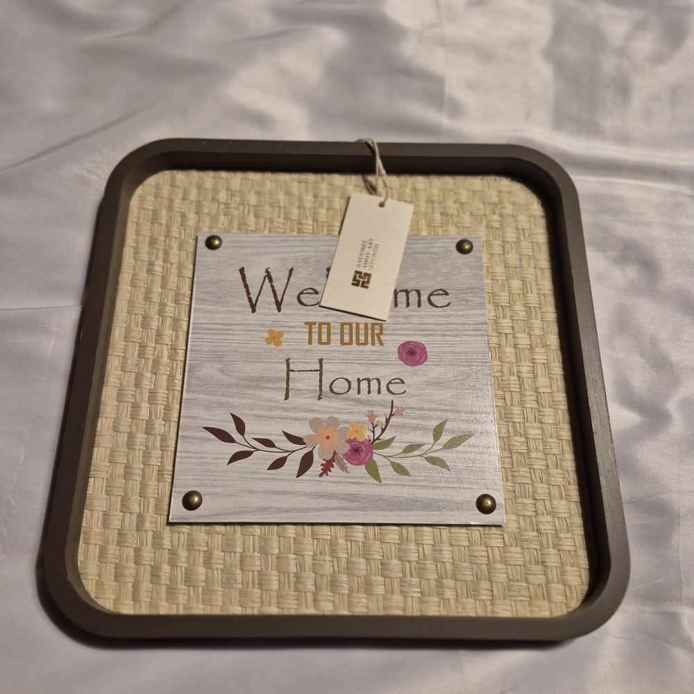 Welcome to Our Home Sign with Floral Design